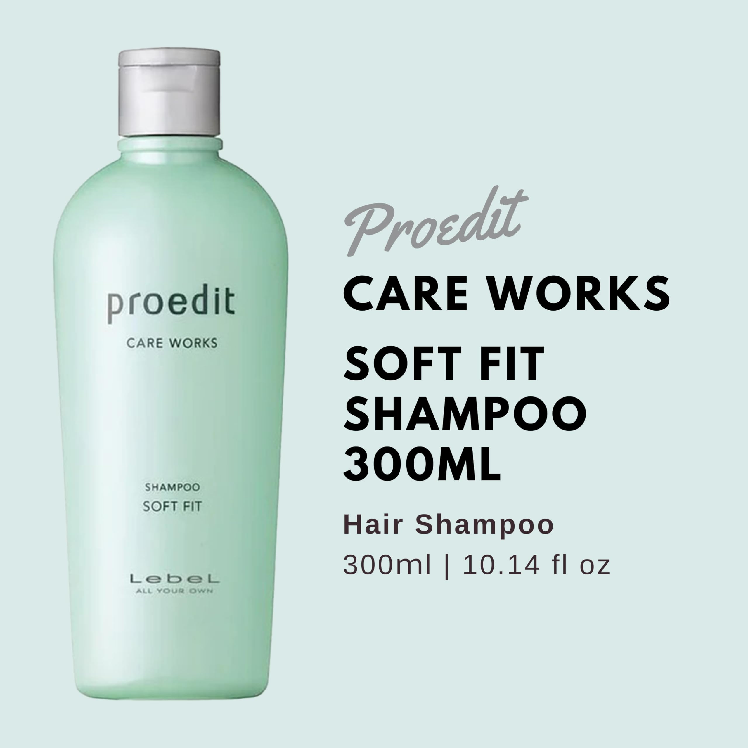 Lebel Proedit Care Works Hair Shampoo 300ml & Hair Ttreatment 250ml Set - Soft Fit