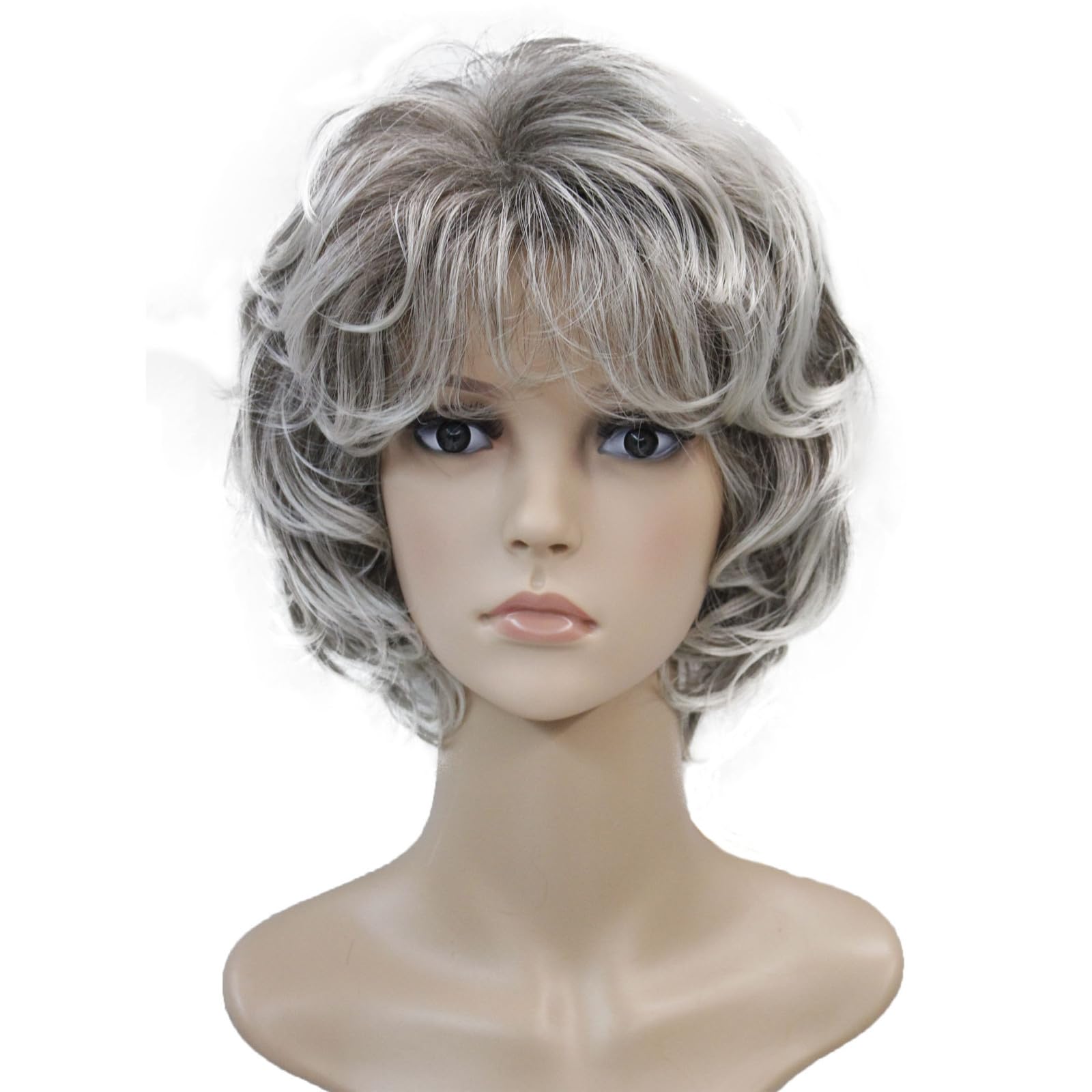 Wigingway #48T: Wiginway Ladies Wigs Short Wavy Bob Wigs For Women Synthetic Capless Full Wig 8 Colors