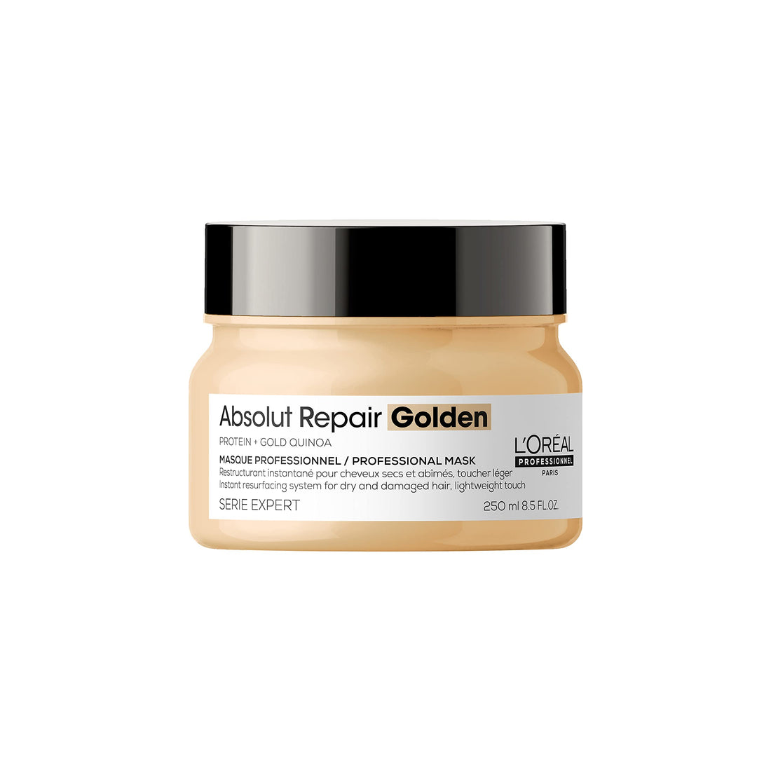L'Oréal Professionnel Absolut Repair Golden Mask - Repairs Damage & Provides Shine For Fine to Medium, Dry, & Damaged Hair With Quinoa & Proteins