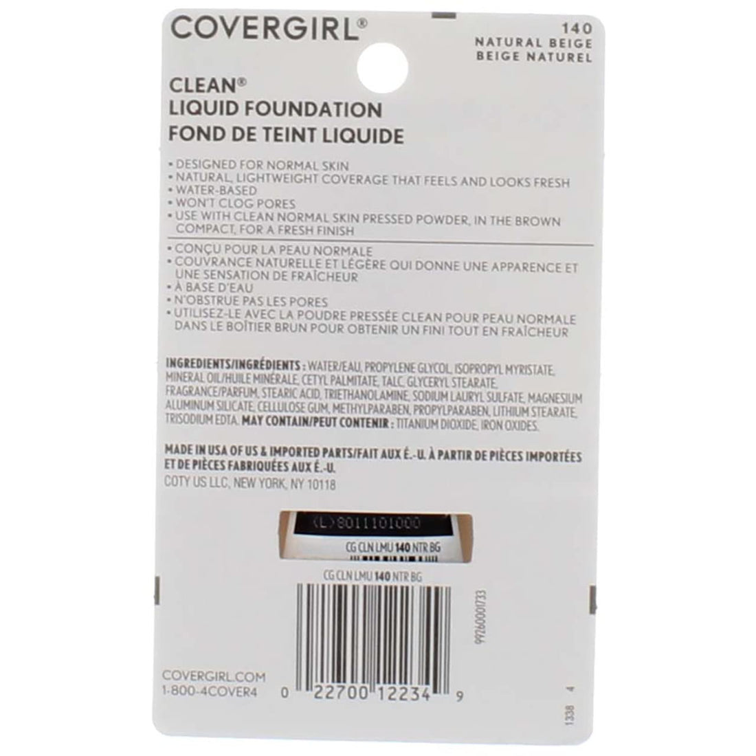 # 140 Natural Beige : CoverGirl Clean Normal Skin, # 140 Natural Beige, 1 Ounce