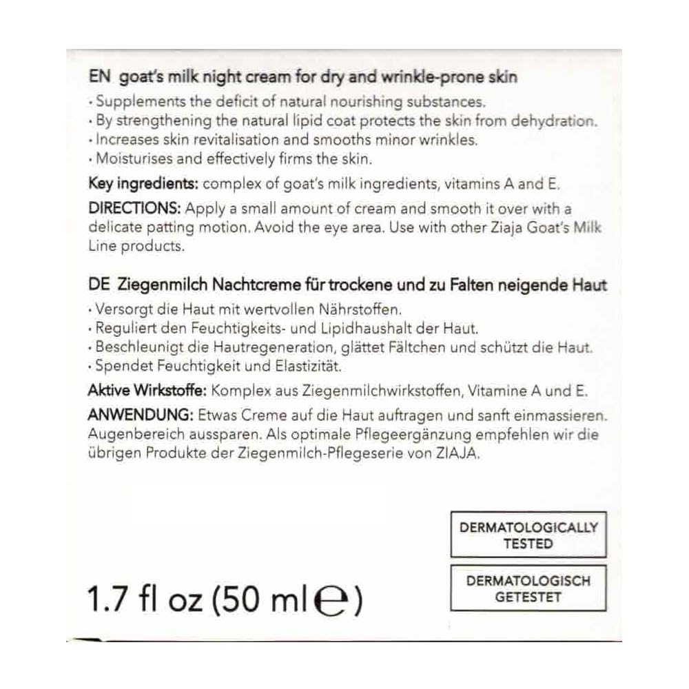 Ziaja Goat's Milk Night Cream - Face Cream