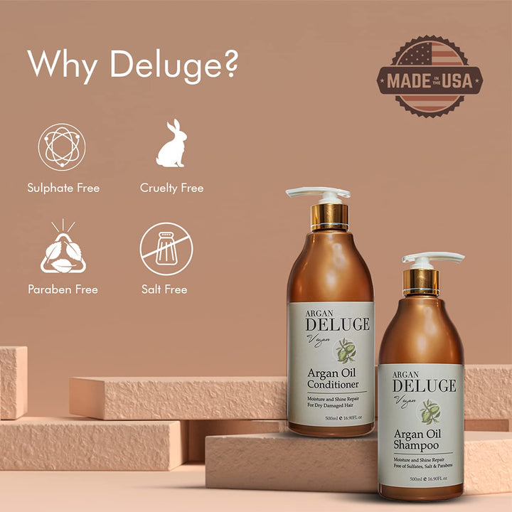 DELUGE Argan Oil Shampoo and Conditioner