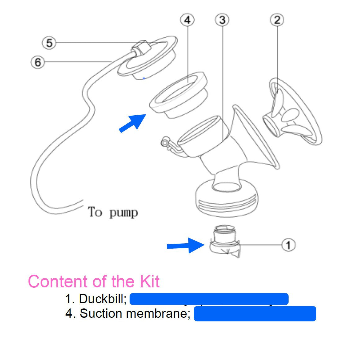 Replacement Parts Compatible with Avent Comfort Pump, Valve, Diaphragm for Single and Double Electric Pumps; Made by Maymom