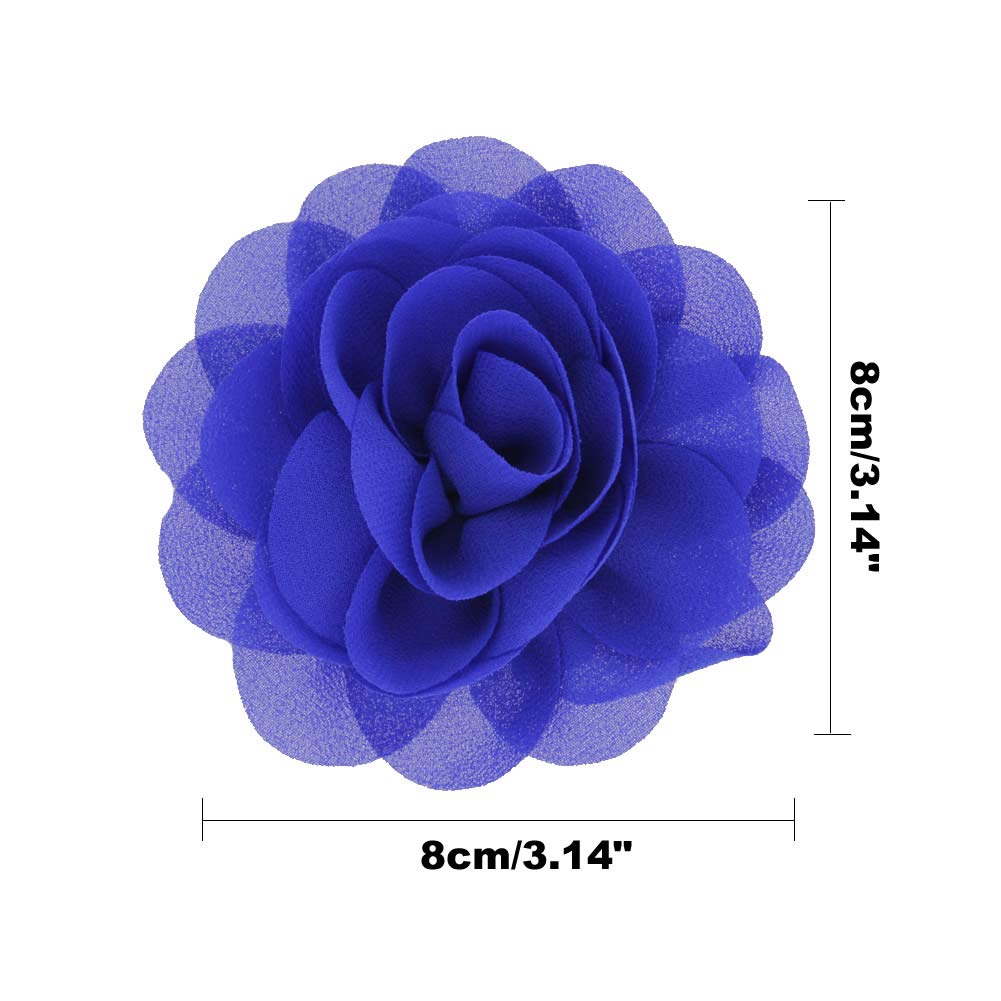 inSowni 24PCS Alligator Hair Clips 3 Chiffon Flower Barrettes Hair Bow Accessories for Toddlers Baby Girl Kids