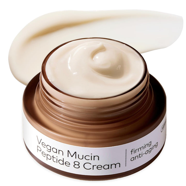 THE FACE SHOP 8 Peptide Moisturizer, Vegan Mucin for Nourishing & Firming, Moisturizing Cream for All Skin Types, Korean Skin Care, 30ml/1.01 fl. oz