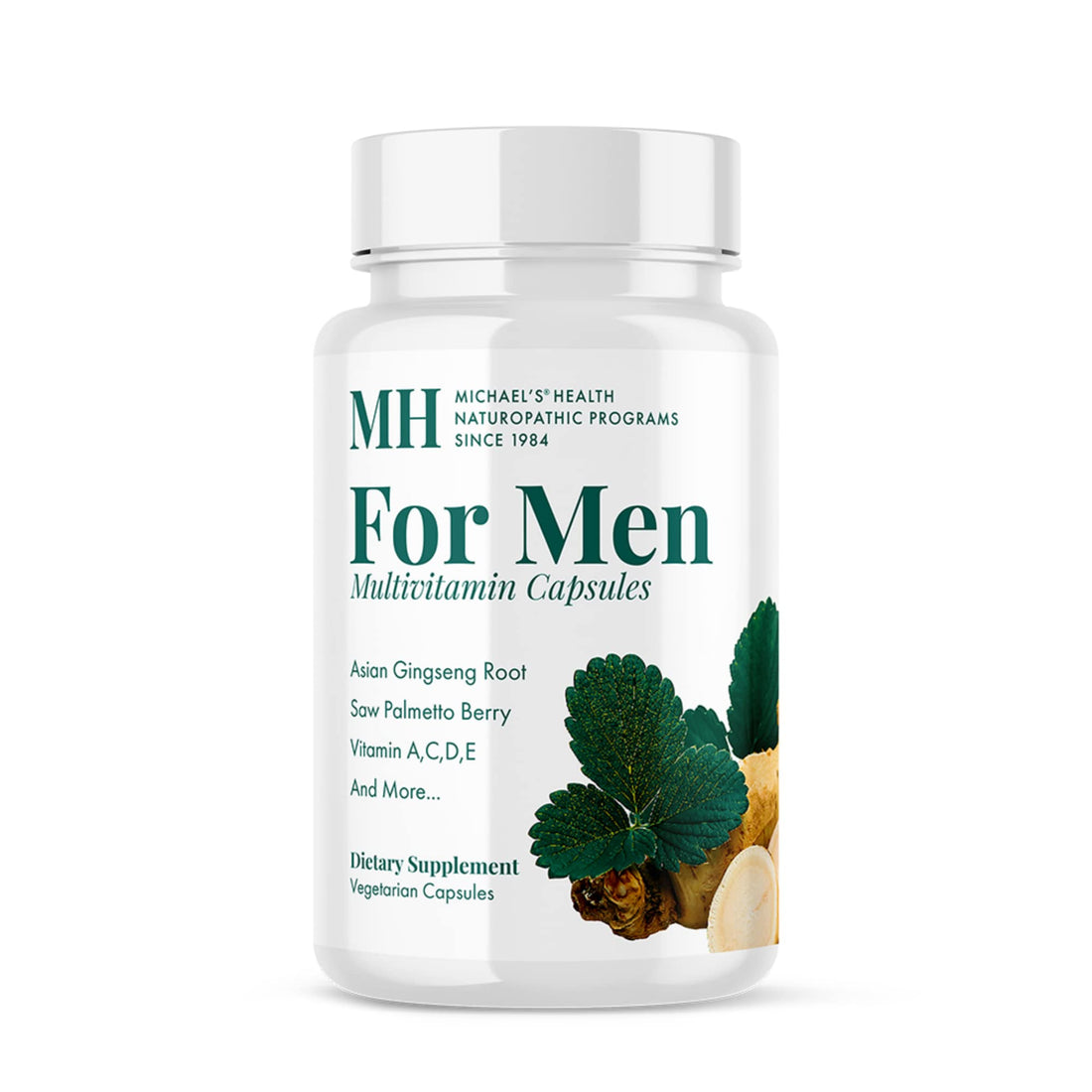 MICHAEL'S Naturopathic Programs for Men  90 Vegetarian Capsules  Daily Multivitamin  Includes Support for Prostate Health  with Vitamins A, C, D & E, B Complex  Kosher - 30 Servings