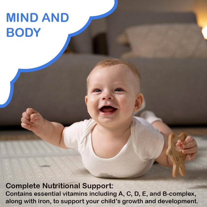 Poly-Vite+Iron Multivitamin Iron Drops for Infants & Toddlers – Supports Strong Growth, Brain Development, Immune Health – No Artificial Colors, Gluten-Free, 50mL Dropper Bottle by One Vite