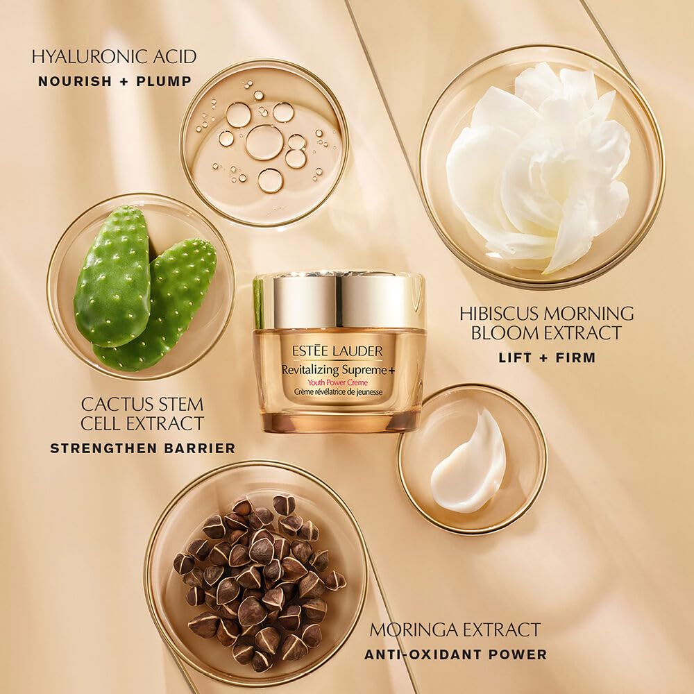 Estée Lauder Revitalizing Supreme+ Holiday Skincare Gift Set | The Lift + Firm Routine | Includes Full-Size Moisturizer 1.7 Ounce + Cleanser 1 Fl Oz, Eye Cream 0.17 Ounce, Face Serum 0.5 Fl Oz