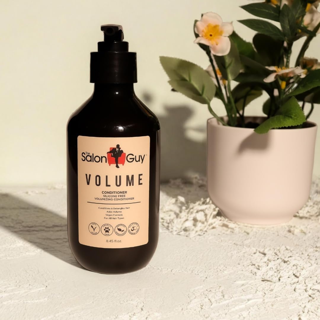 THESALONGUY VOLUME Conditioner for Fine Hair, Lightweight, Creates Volume, Help Repairs Damaged Hair, Detangles, Instant Results, Gluten and Sulfate Free, 8.45 FL OZ