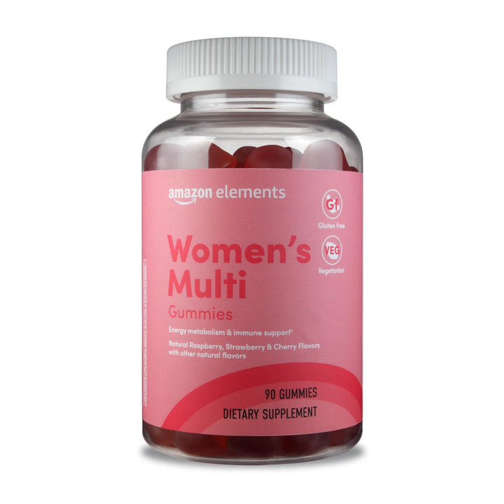 Amazon Elements - Adult Women’s Organic Multivitamins, 90 Gummies (30 servings), Vegetarian, Gluten Free (Previously Revly)