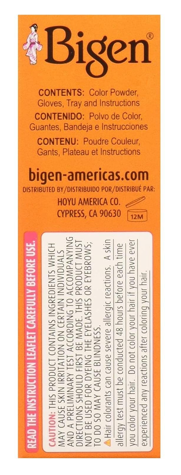 Bigen Powder Hair Color #37 Dark Auburn 0.21oz (3 Pack)