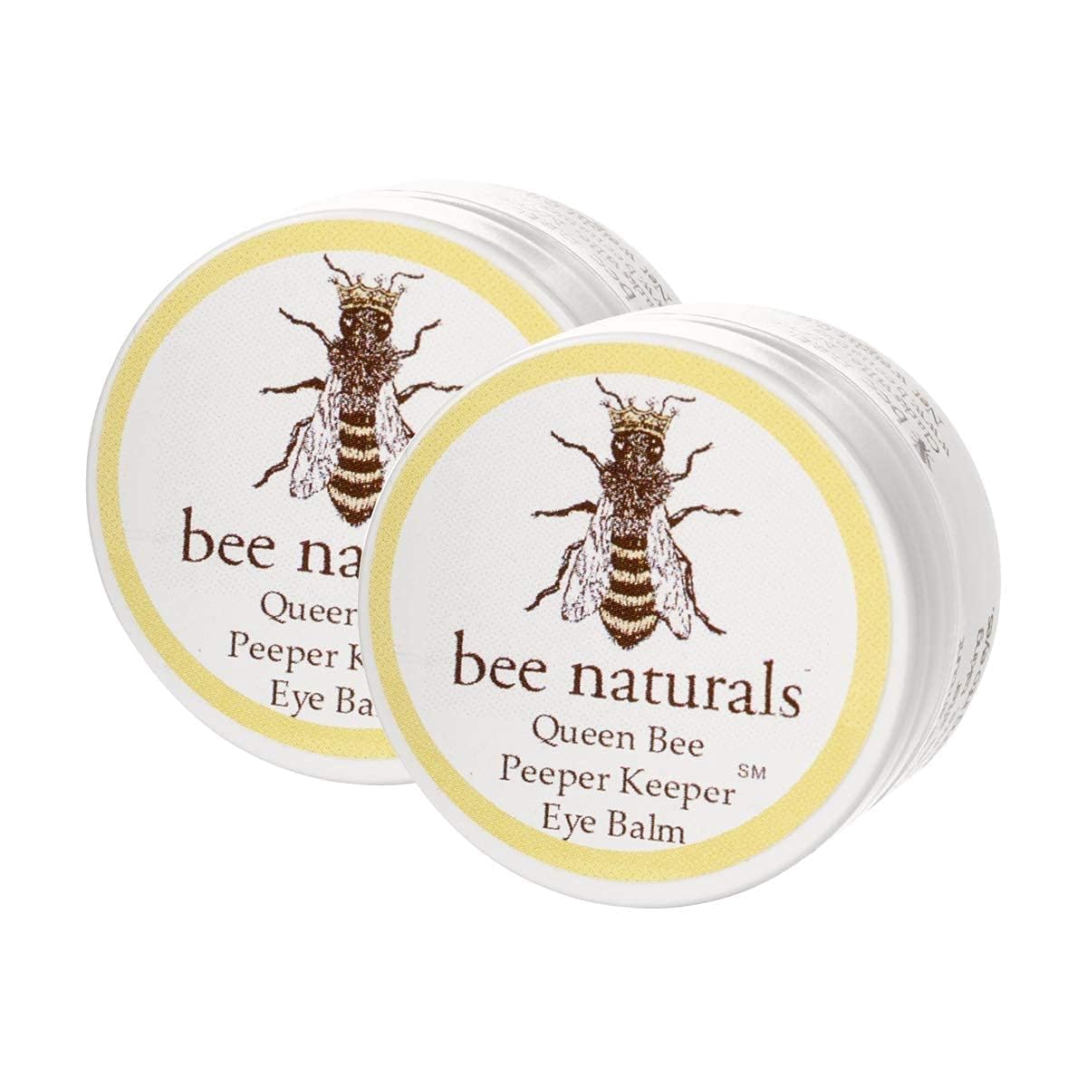 Queen Bee Naturals Best Eye Balm Peeper Keeper - Eyelid Cream Reduces Crows Feet, Wrinkles & Fine Lines - Moisturizes Your Skin - Vitamin E + 10 All Natural Nutrient Oils (2 Pack)