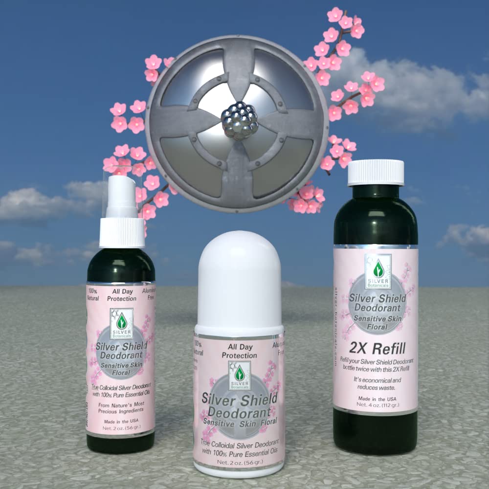 Silver Shield Deodorant Sensitive Skin Formula Floral Scent Spray On Version