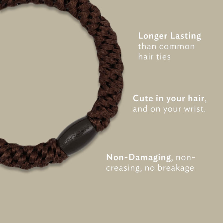 L. Erickson Ponytail Holders - Set of Eight - Espresso by L. Erickson