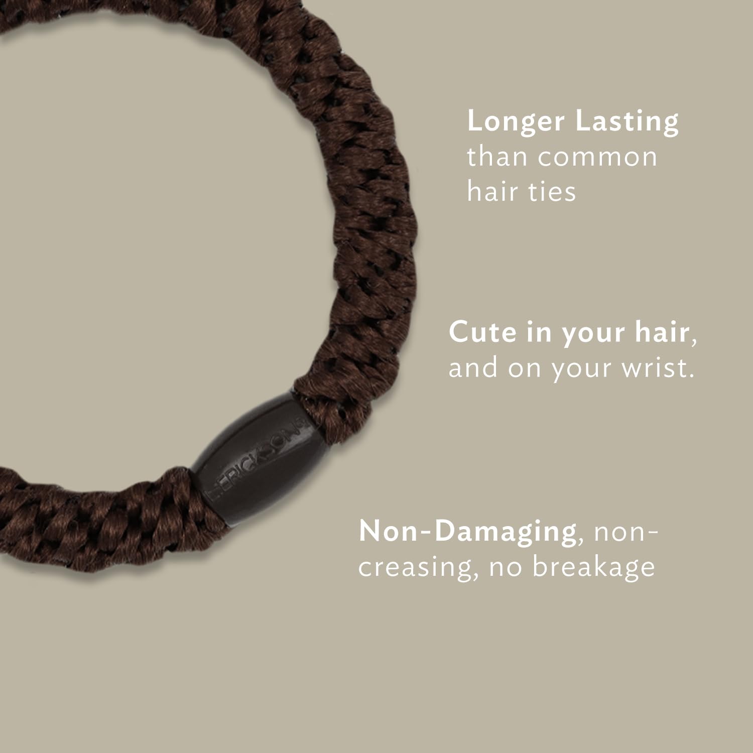 L. Erickson Grab & Go Ponytail Holders, Cadet, Set of Eight - Exceptionally Secure with Gentle Hold