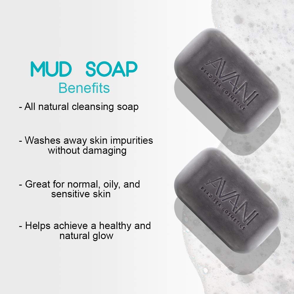 3 Pcs Avani Dead Sea Purifying Mud Soap 125gr.