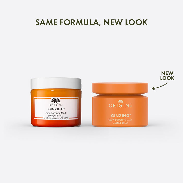 Origins GinZing Glow-Boosting Face Mask | Visibly Brightens Skin Now & Over Time | With Vitamin C & Caffeine from Coffee Beans, 2.5 Fl Oz