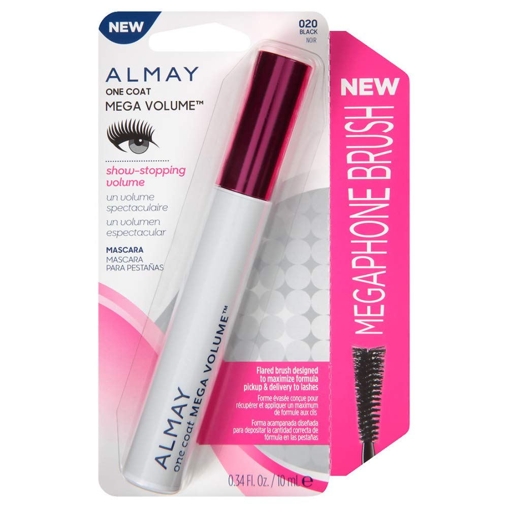 Almay One Coat Mega Volume Mascara, Black, 2.8 Ounce