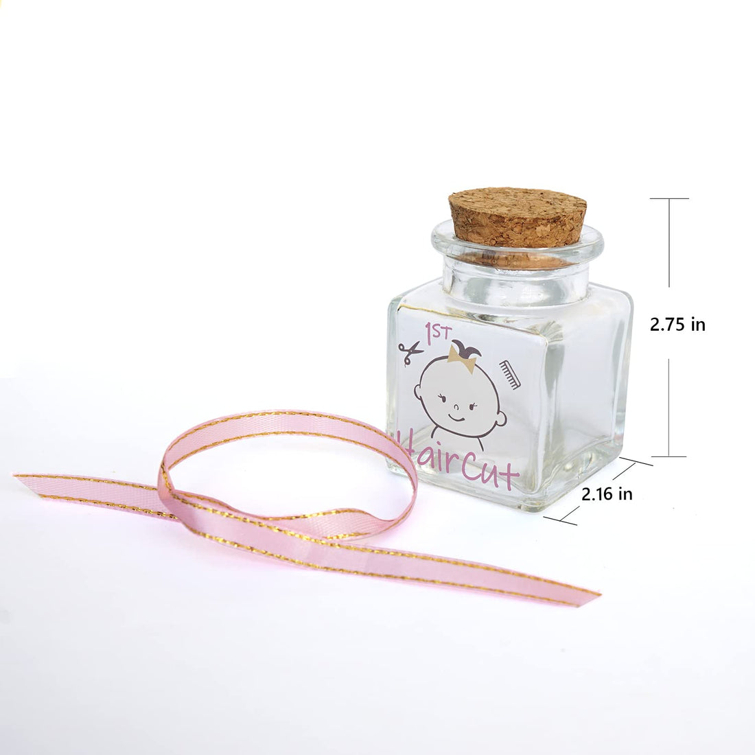 HAMUIERS First Haircut Keepsake Holder, First Curl Keepsake Box for Kids Baby Keepsake Box Baby Shower for Babies to Keep The Childhood Memory - Girl