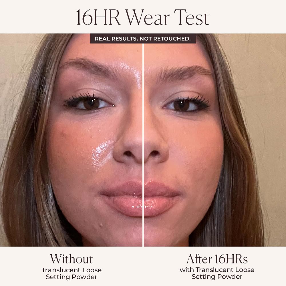 Laura Mercier Translucent Loose Setting Powder, 24HR Shine Control, Infused with Vitamins C + E, Soft Matte Finish, Normal to Oily Skin, 4 Shades for Virtually All Skin Tones, Holiday Gift Set