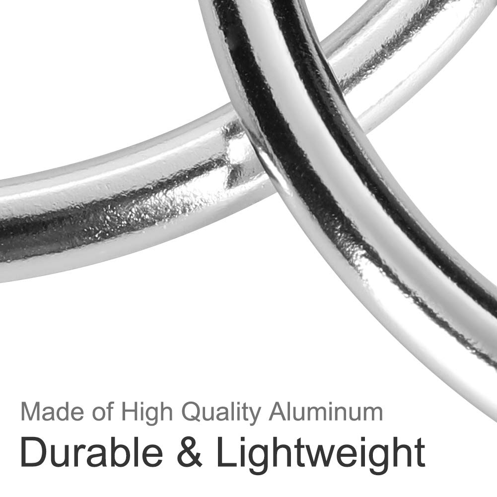 Accmor Baby Sling Ring 3 inch Aluminium Wrap Rings Soft Carrier Ring Accessory for Infants Toddlers Newborn Kids, Works with Your Own Material or Convert Wrap to Sling (Bright Silver)