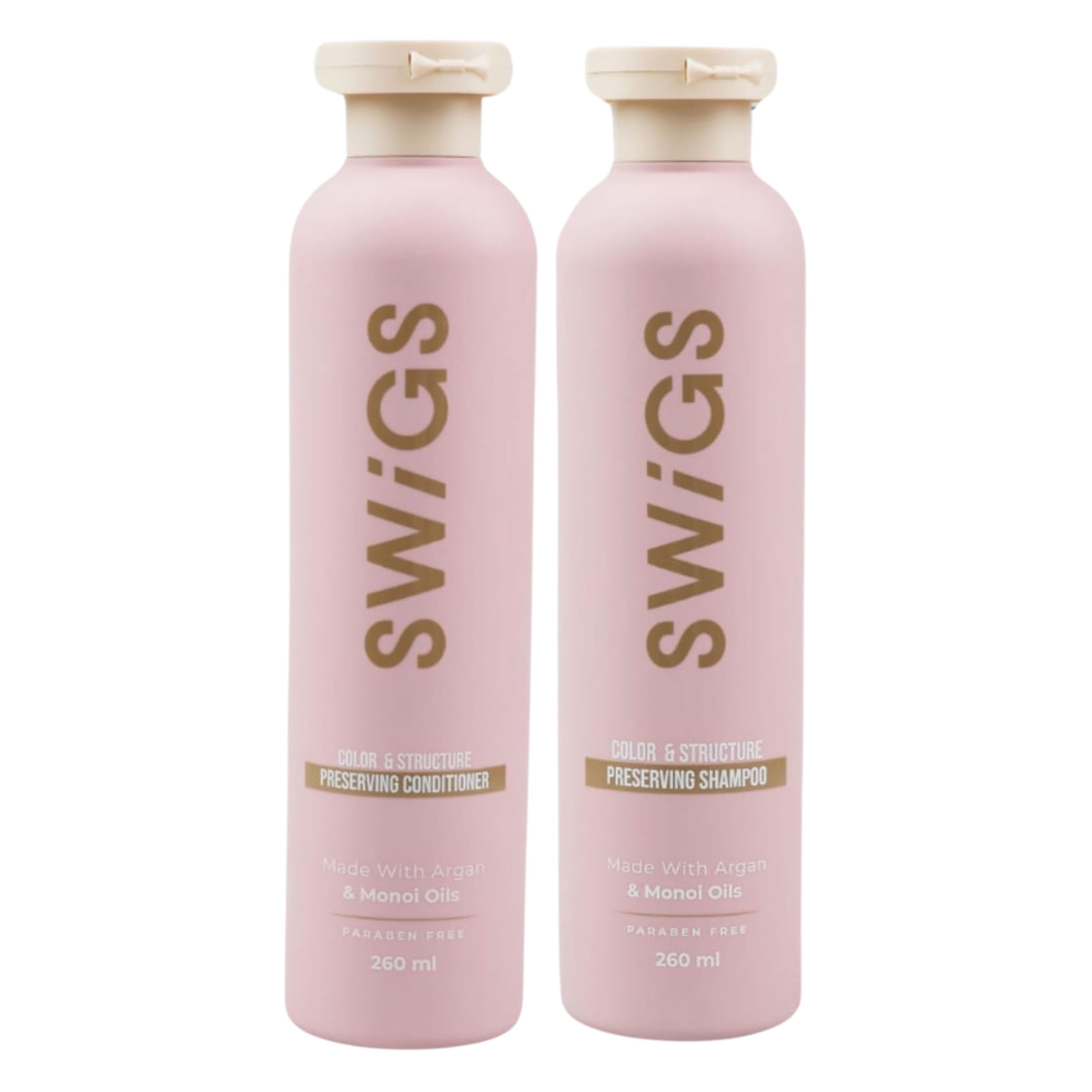 SWIGS Human & Synthetic Wig Shampoo & Conditioner set| Detangle Wig |Color-Safe| Promotes Body & Volume | Promote Silkiness & Shine | 2 Pack, 8 oz