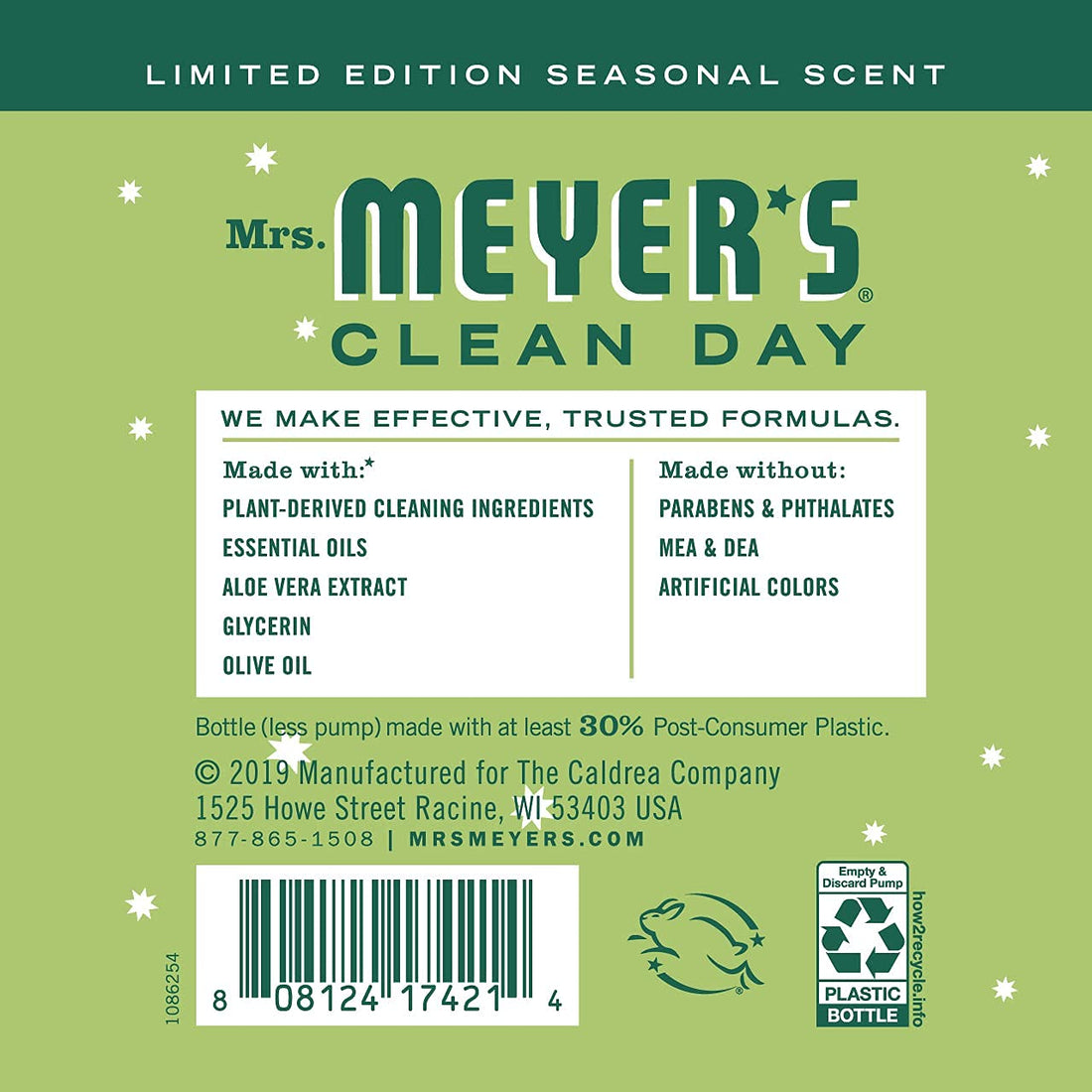 Mrs. Meyers Liquid Hand Soap - Iowa Pine - 12.5 oz - Pack of 6