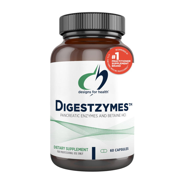 Designs for Health Digestzymes - Digestive Enzymes + Betaine Hydrochloride for Gas & Bloating Relief - Pepsin, Ox Bile, Lactase Enzyme & Lipase Enzymes for Digestion (60 Capsules)