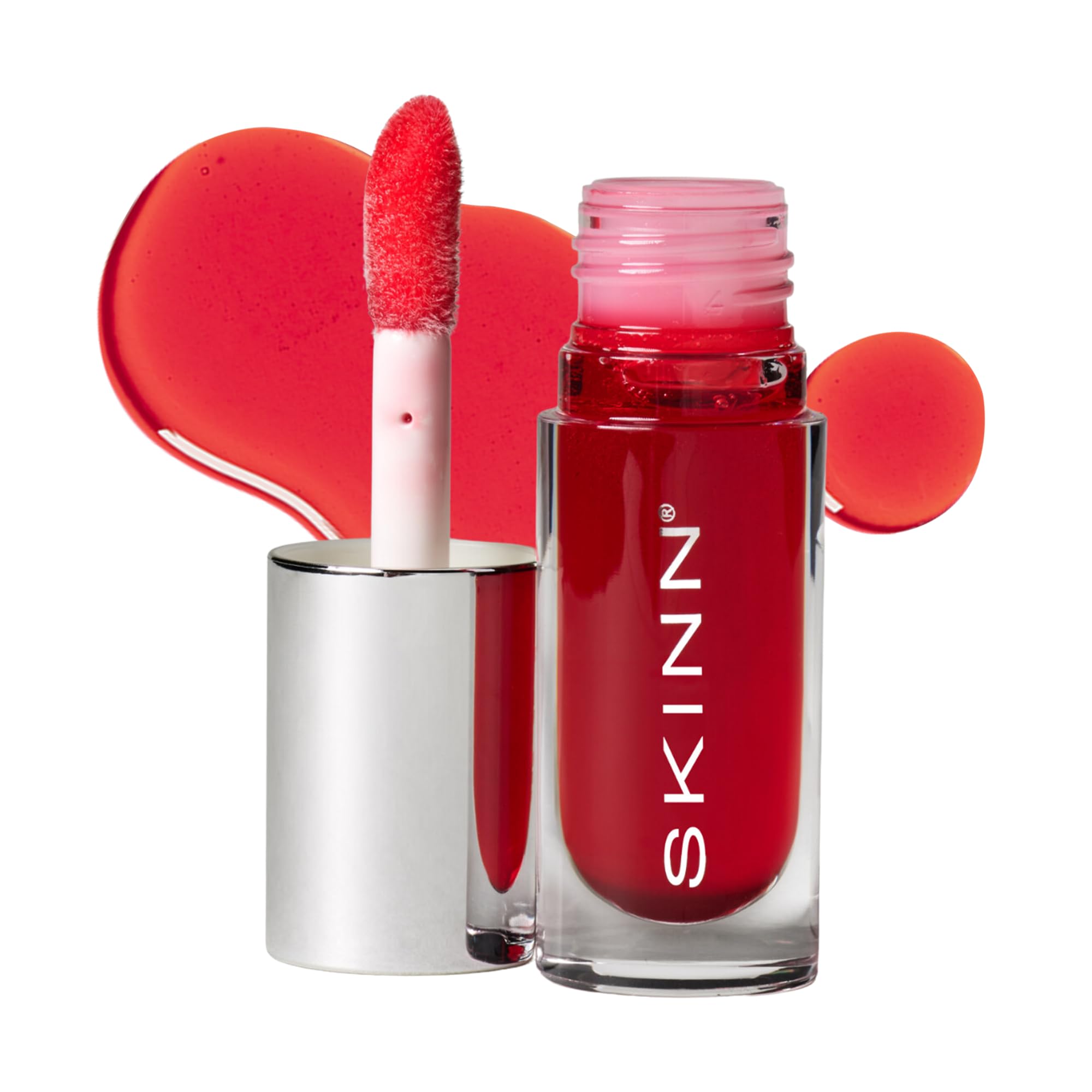 Luminous Crimson Lip Oil - Support Collagen Production, Smooth Lines & Soothe Dry Cracked Lips - Hydrating Clear Lip Oils - Improve Skin's Elasticity, Texture & Glow - Vitamin C & Manuka Honey