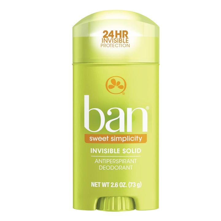 Ban Invisible Solid Antiperspirant Deodorant 2.6 oz (73 g)