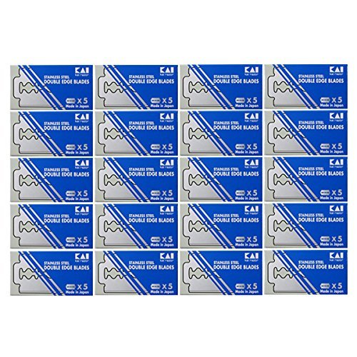 Kai 100 pack Stainless Double Edged Blades 100blades razor blades