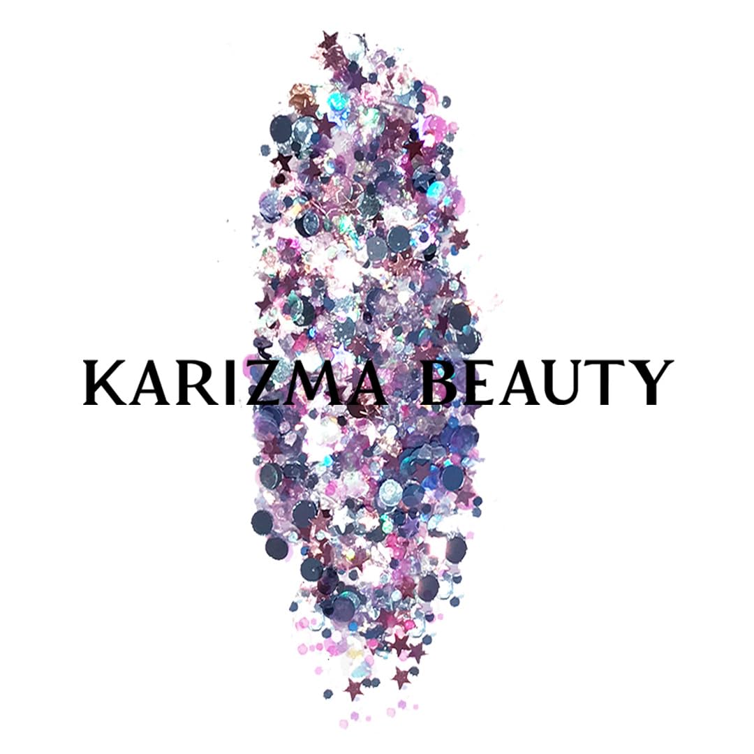 KARIZMA Unicorn Body Glitter. 30g Chunky Face Glitter, Hair Glitter, Eye Glitter and Body Glitter for Women. Rave Glitter, Festival Accessories, Cosmetic Glitter Makeup. Loose Glitter Set