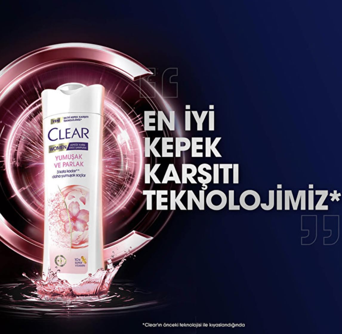 Generic Clear Women Anti-Dandruff Shampoo Soft Shiny Cherry Blossom Essence & Keratin 350 ml