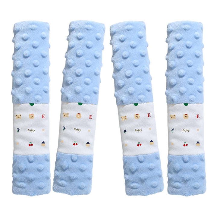 4 Pack Car Seat Belt Straps Cover for Baby Kids, Baby Carrier Straps Covers Stroller Strap Pads Baby Car Seat Belt Neck Covers for Baby(9.8'’X2.2''inch)