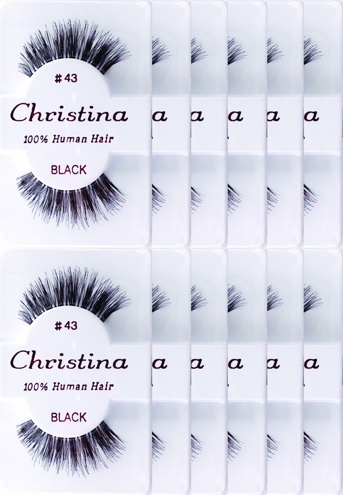Christina 12 Pack False Eye Lashes Style 43