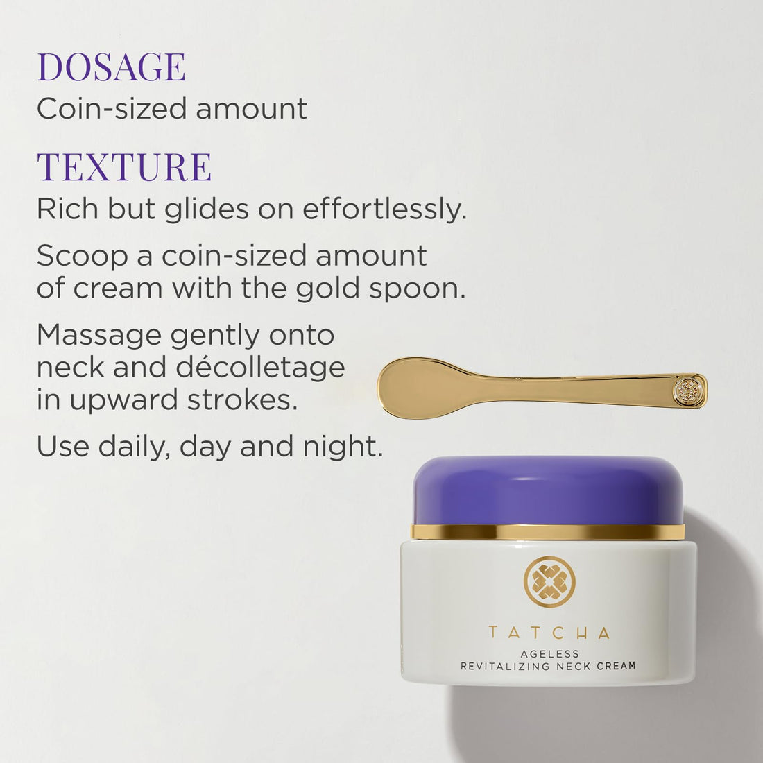 TATCHA Revitalizing Neck Cream | Hydrate, Smooth & Nourish Delicate Skin on Neck and Décolletage, 50 ml | 1.7 oz