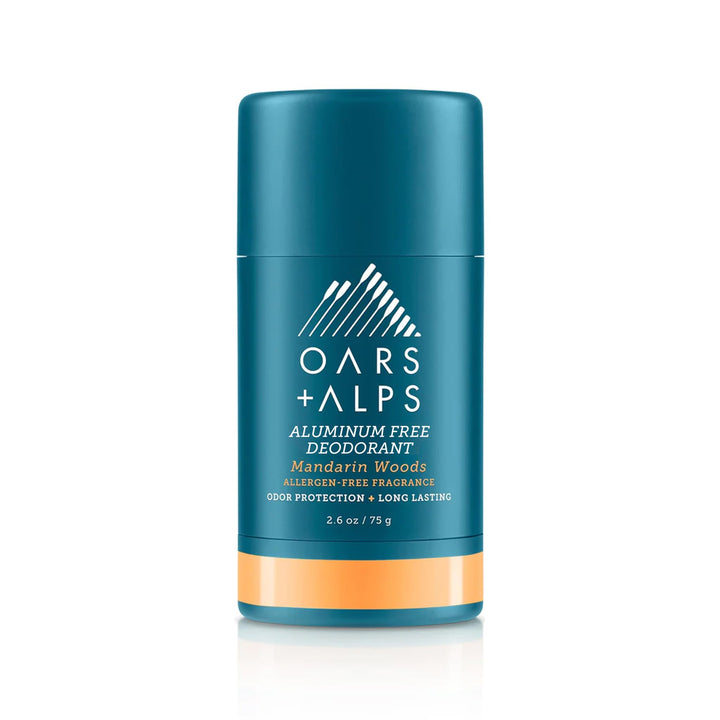 Oars + Alps Natural Deodorant for Men and Women, Aluminum Free and Alcohol Free, Vegan and Gluten Free, Mandarin Woods, 1 Pack, 2.6 Oz