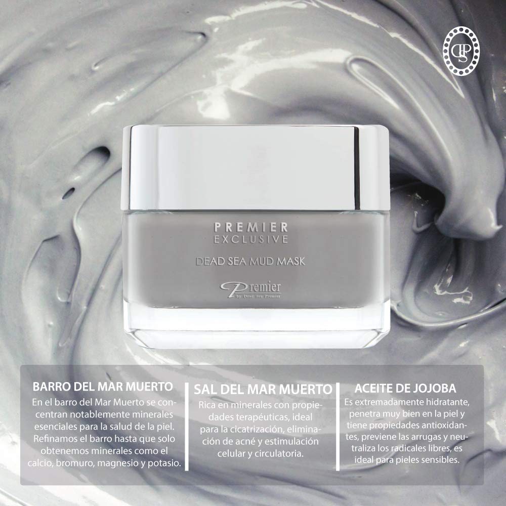 Dead Sea Mud Face MASK Premier Dead Sea online Exclusive, natural formula, wrinkle reducer, anti-aging, pore minimizer, witch hazel, aloe vera, minerals, vitamins, nutrients, antioxidants 1.7FL.oz