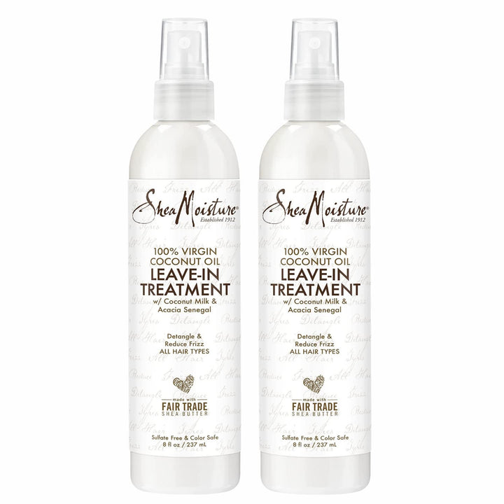 SheaMoisture Curly Hair Leave-in Conditioner Spray, with Virgin Coconut Oil, Shea Butter and Coconut Milk for Anti-Frizz Care (Pack of 2-8 Fl Oz Ea)