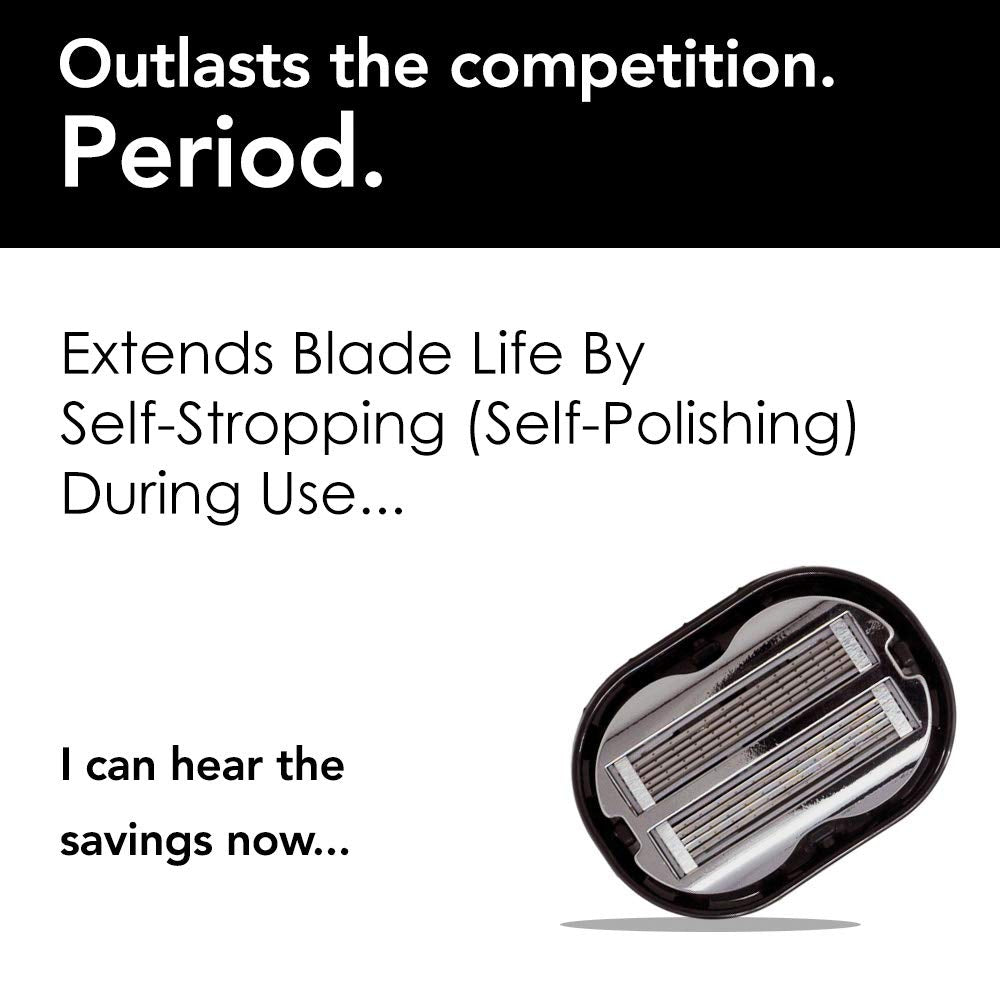 Premium OmniShaver with Travel Case, Head Shaver for Bald Men, Hair Cutter | The Fastest Way to Shave your Head, Legs, Arms, Body | Shaving Razor Self Cleans and Strops During Use, Durable Blades