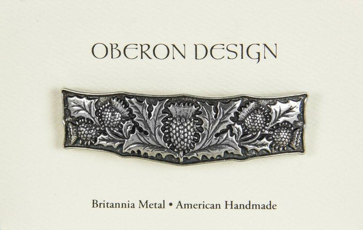 Hair Clip | Barrette | Thistle | Handmade in the USA by Oberon Design