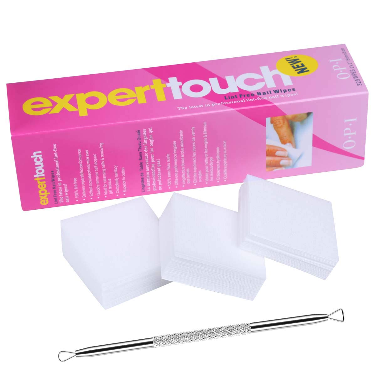 960 Pieces Lint Free Nail Art Gel Polish Remover Cotton Pad Nail Wipe With 1 Pcs Cuticle Double Head Pusher Remover Tool