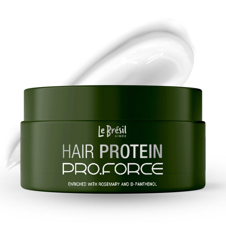 Le Brésil Aimée Hair Protein Pro Force - Protein Leave-In Conditioner - Nourishes, Revitalizes, and Repairs Damaged Hair - Anti-Frizz - For All Hair Types 100g/3.52 Oz