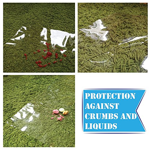 Easy Cleaning Splash Mat High Chair Floor Mat Feeding Floor Cover Multipurpose for Arts/Craft/Pets/Labs (Large | Clear)