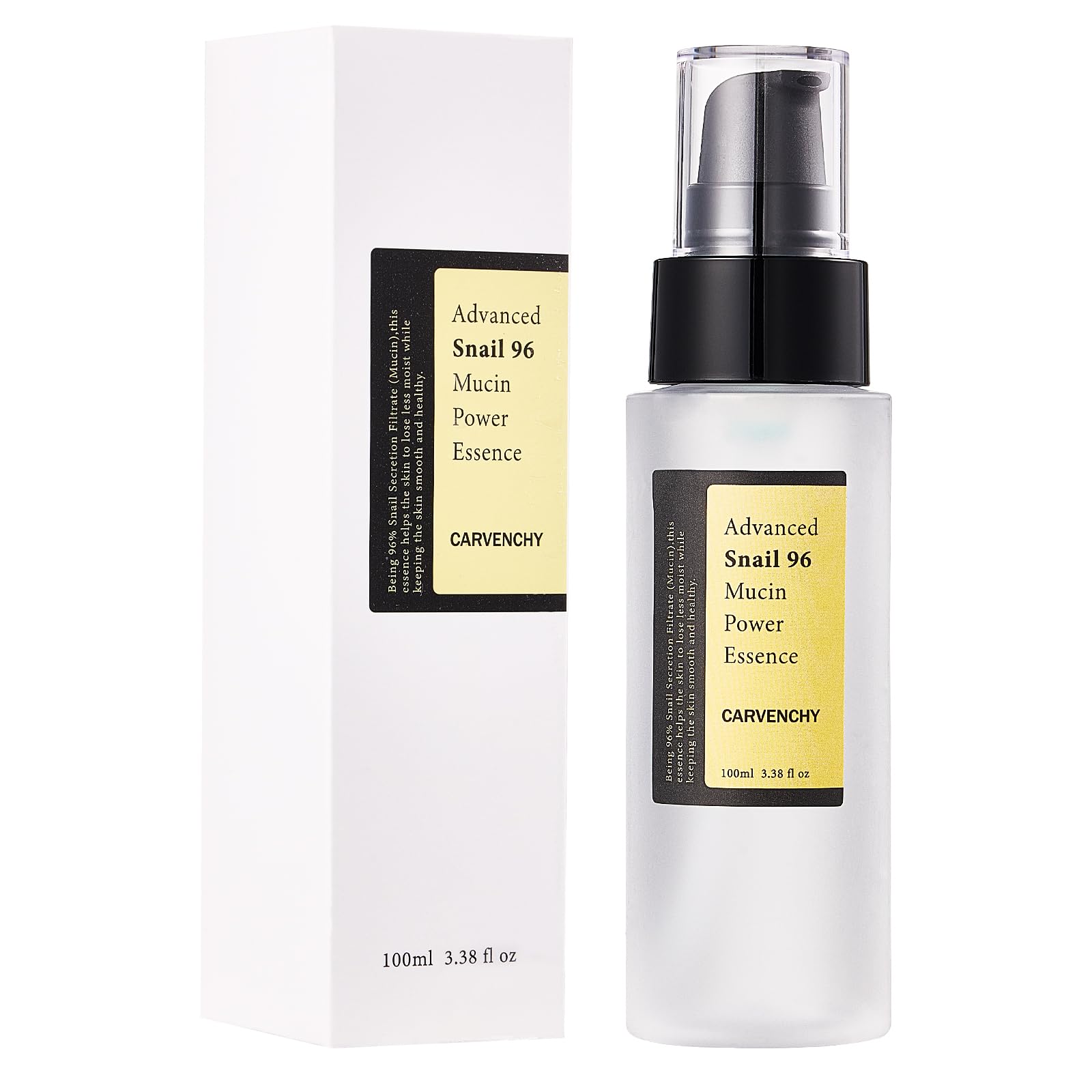 100ml Snail Mucin 96% Power Face Serum, Hydrating Serum for Face with Snail Secretion Filtrate for Dull And Damaged Skin, Power Repairing Essence for Skin Care (3.38 fl oz)