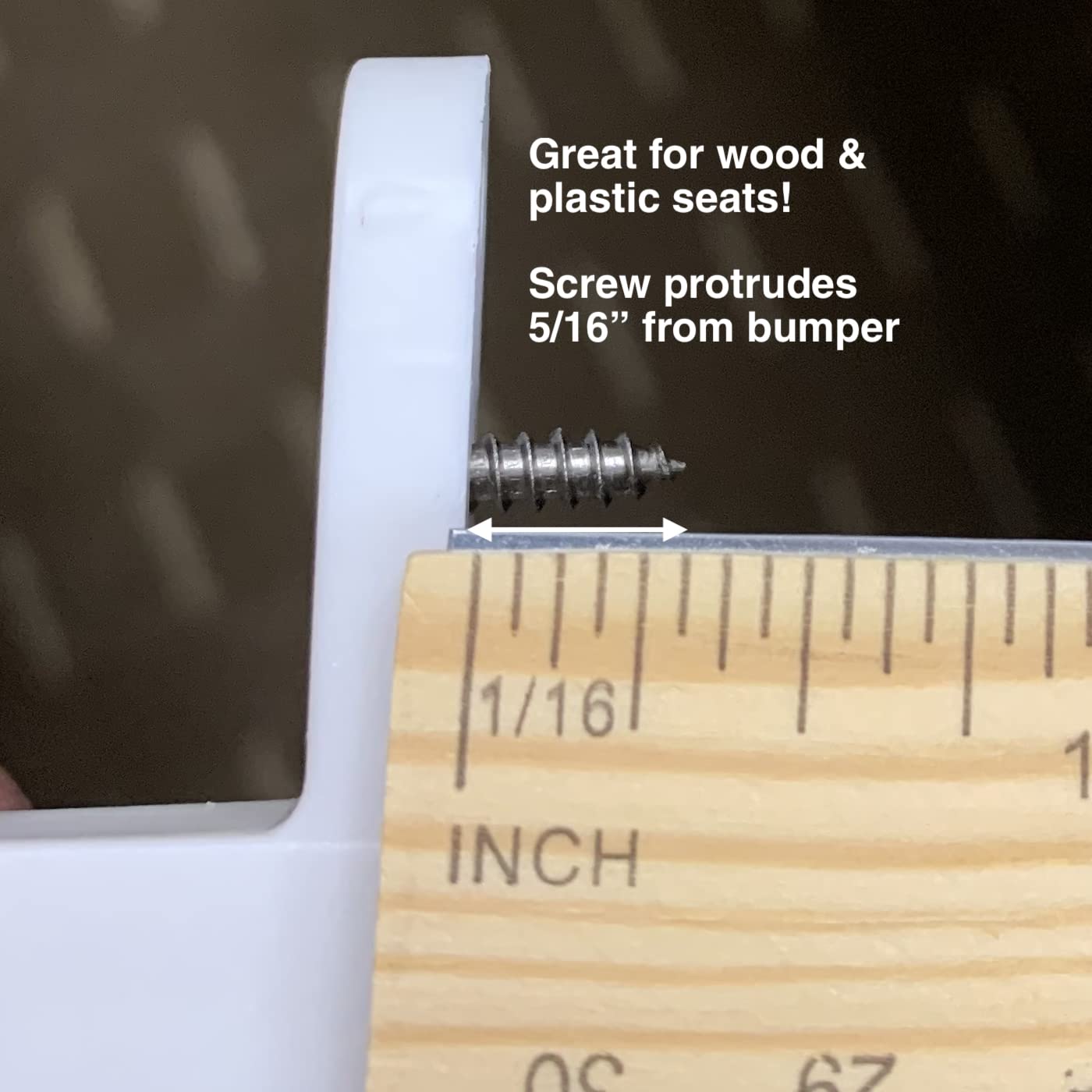 COMPAC HOME Safe -T- Bumpers - Toilet Seat Stabilizers, Keeps Children, Elderly, Disabled Safe from Slipping Off Shaking, Moving or Wobbly Toilet Seat, White, 2 Count