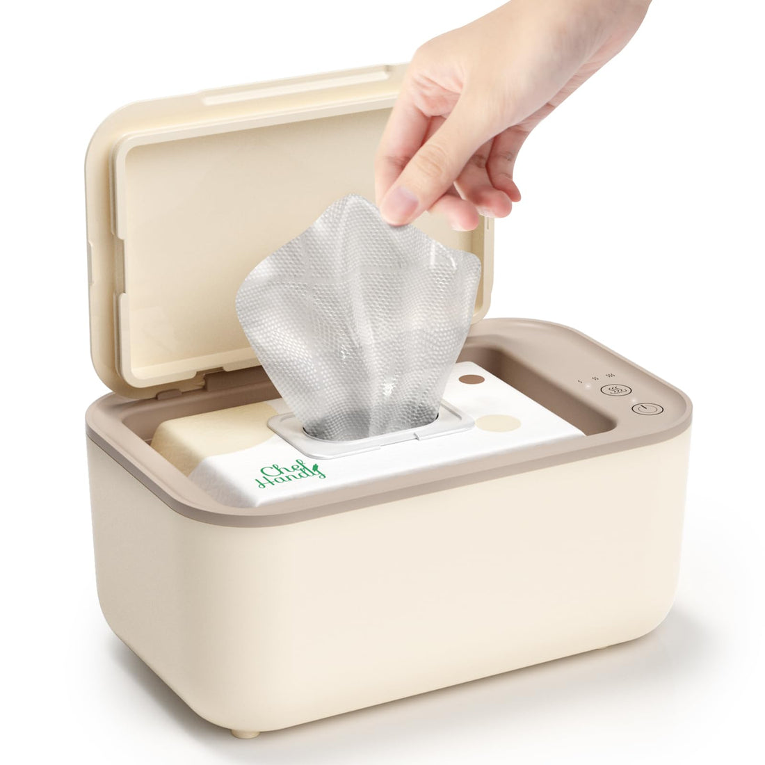 Baby Wipe Warmer, Wipe Warmer and Baby Wet Wipes Dispenser, 3 Mode Temp Control, Large Capacity, Evenly Overall Heating, Silence for Babies, Portable Diaper Wipe Warmer with Changing Light (Yellow)