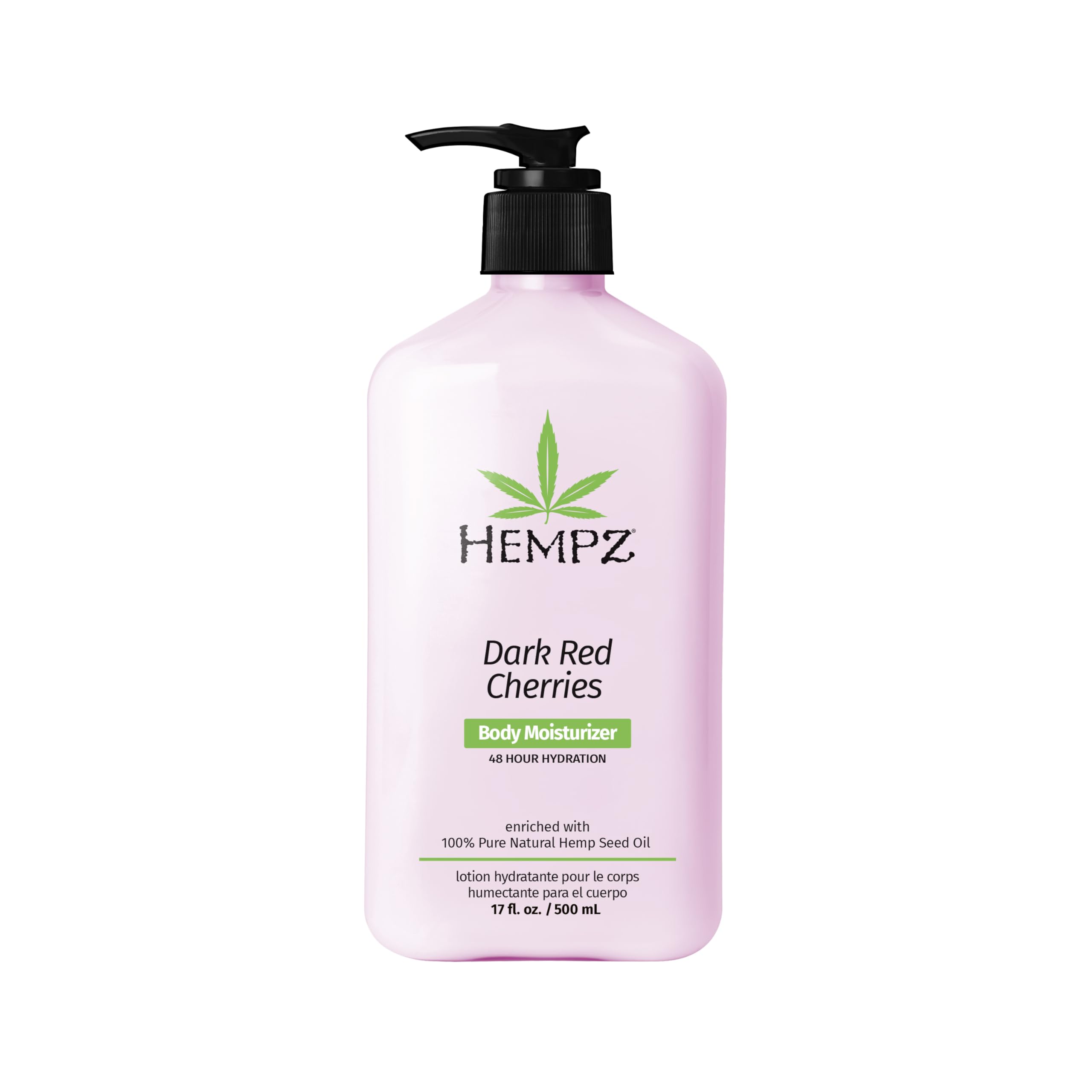 Hempz Dark Red Cherries Lotion, Ultra Hydrating Moisturizer for Body, Hands and Feet 17 oz.