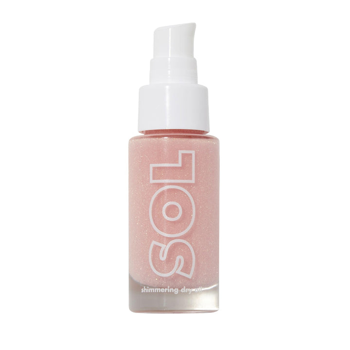 ColourPop SOL Mini Shimmering Dry Oil - Body Oil Infused with Coconut, Argan & Marula Oils - Radiance-Boosting Body Care - Nourishes Skin and Leaves a Luminous Finish - Pink Champagne (0.88 fl oz)