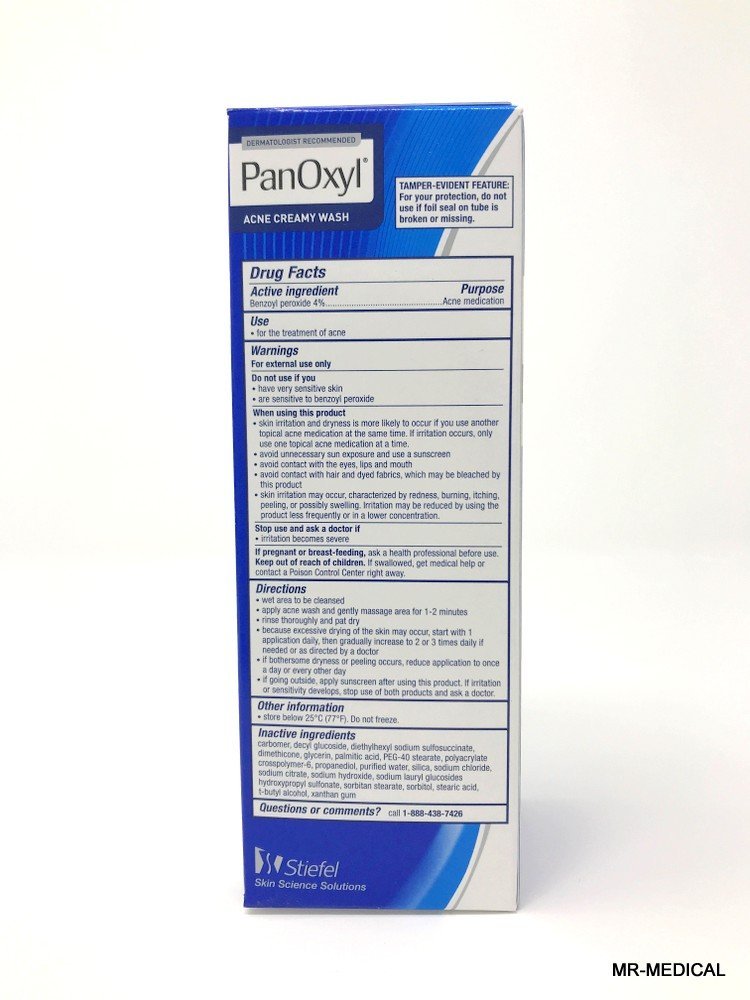 Panoxyl 4 Acne Creamy Wash, 6-Ounce